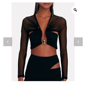 Christopher Esber Polar Orbit Mesh Crop Top